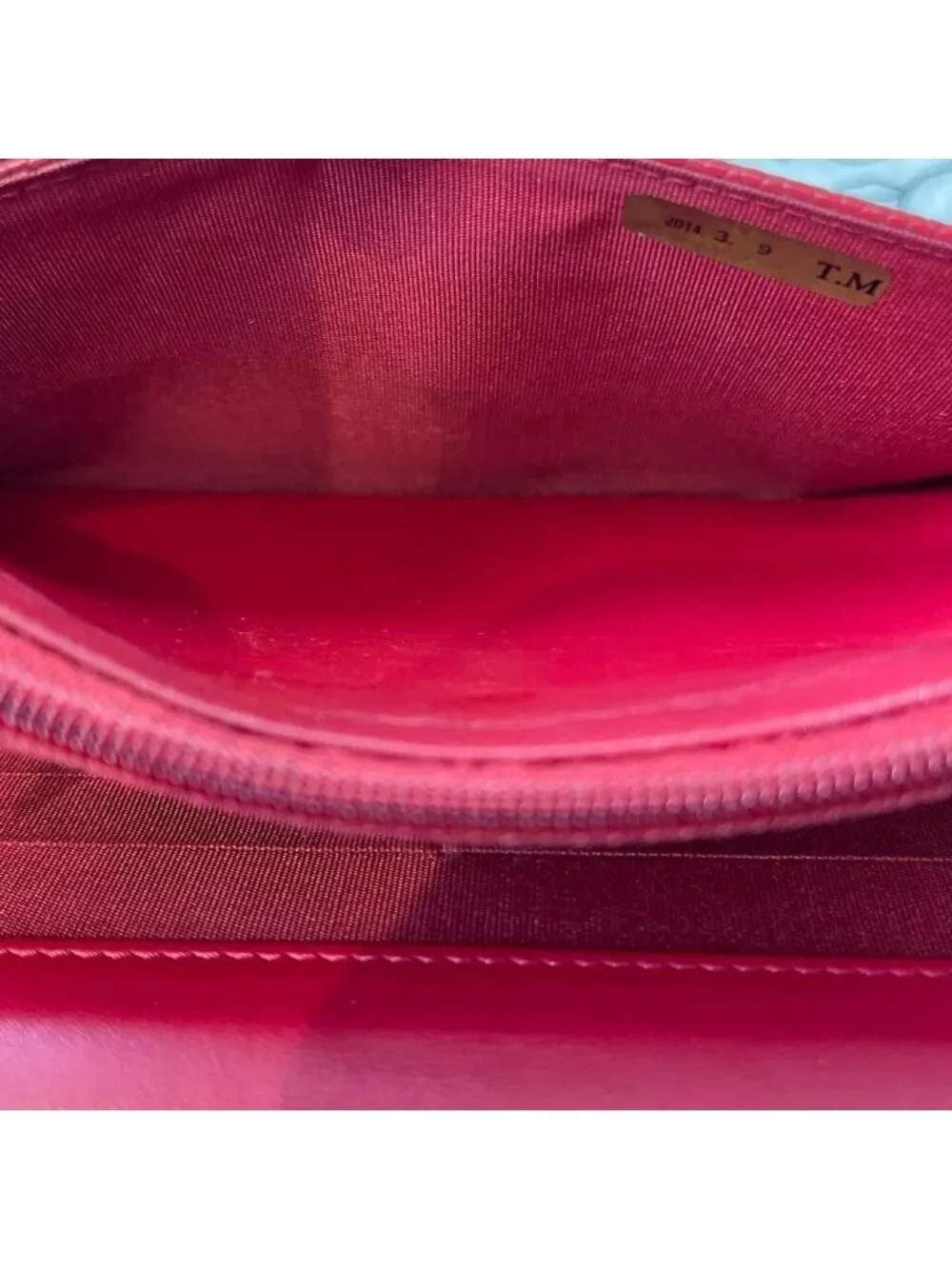 Chanel Chain Wallet Jumbo CC Logo Caviar Leather Red Shoulder Bag
